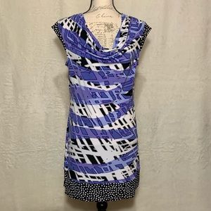 Alfani Draped Neck Sleeveless Sheath Dress